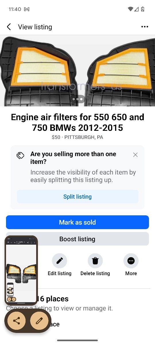 BMW Parts 550 650 And 750