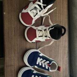 Toddler Jordans And Vans Sneakers