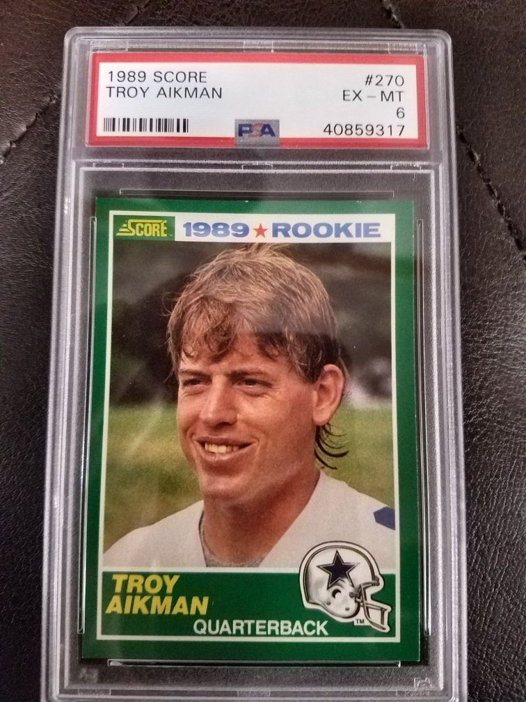 1989 Score Troy Aikman numb 270, ex-mt