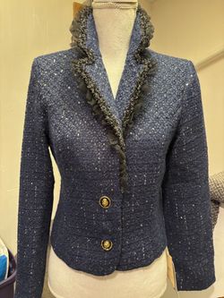 New w/Tags Monet Navy Blue Sparkling blazer. Great work work or holidays. Dress it up or with jeans