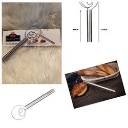 Danish Dough Whisk, 12inch Stainless Steel Whisk