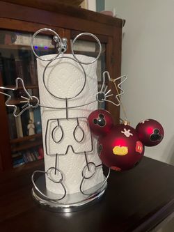 Mickey Mouse Christmas Ornament Wire Paper Towel Holder