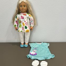 Blonde Hair Our Generation Doll includes Extra Clothes 