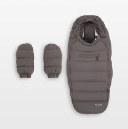 Nuna ® Granite Grey Winter Stroller Footmuff and Mitten Set