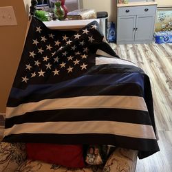 Back The Blue American Flag