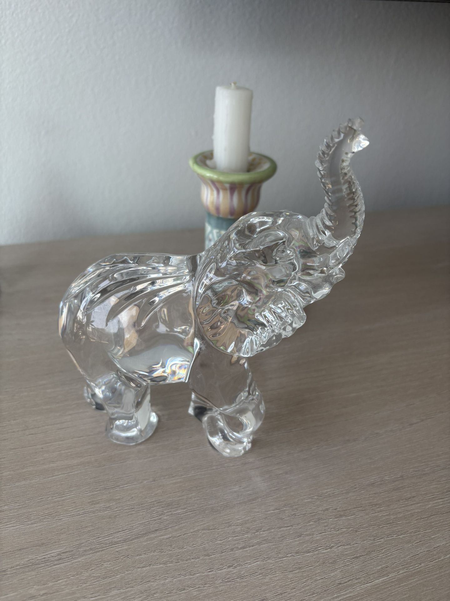 Glass Elephant Figurine
