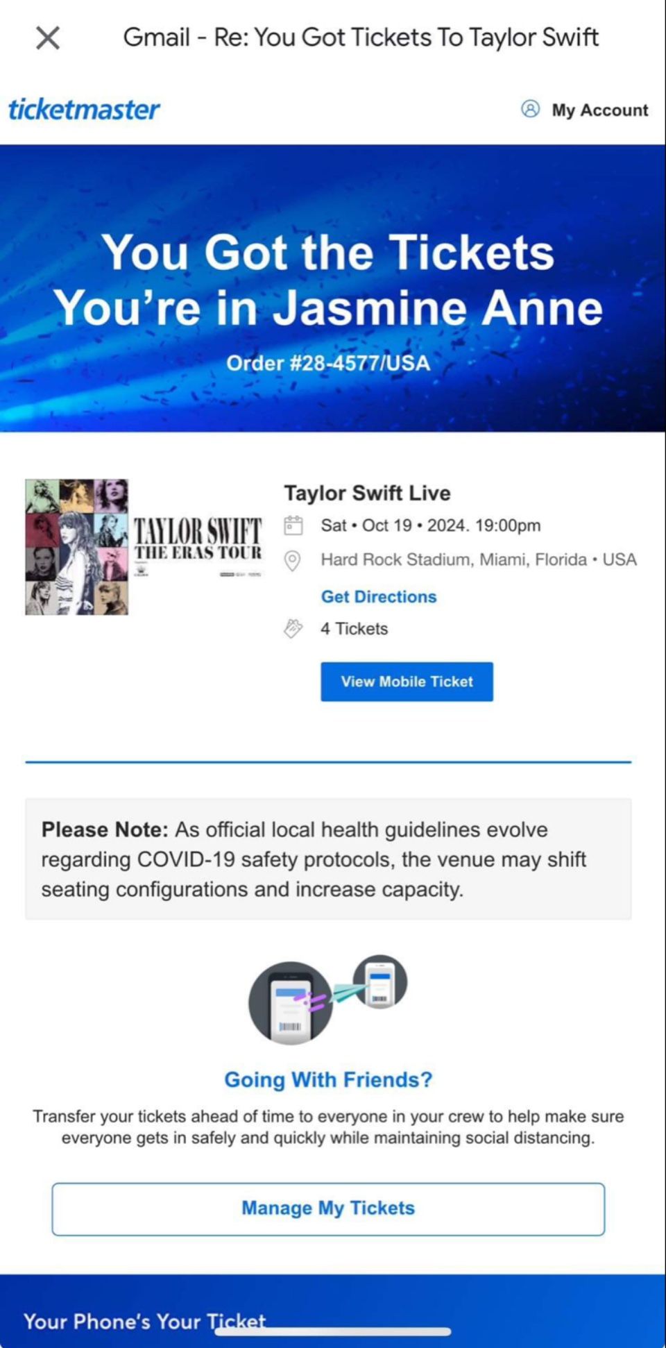 Taylor Swift General Admission