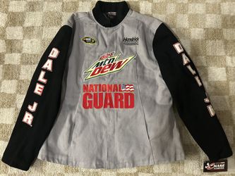 New Dale Earnhardt JR Mountain Dew National Guard NASCAR Racing Jacket Women 2XL