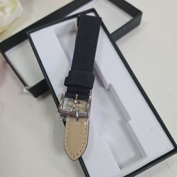 B&E Top Grain Leather Watch Band 18mm Quick Release Watch Straps, Replacement