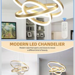Modern Gold Chandelier Dimmable Led  