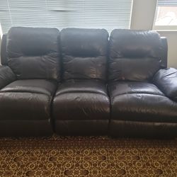 Leather Recliner Sofa