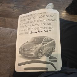 Rain gorge 2016 to 2021Honda Civic fordor.