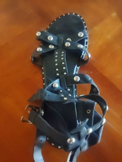 Black Studded Gladiator Sandal
