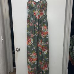 Green Maxi Floral Dress