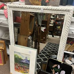 Large Vintage Heavy Mirror