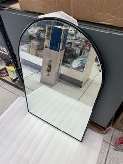 WALL Decor Black Rounded Arch Mirror 