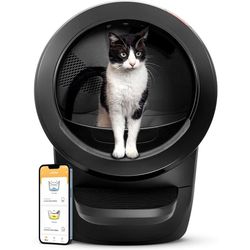 Whisker Litter-Robot 4 with Step - Black: Automatic Cat Litter Box