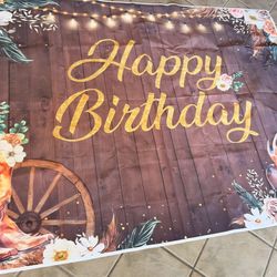 Birthday Banner - Western