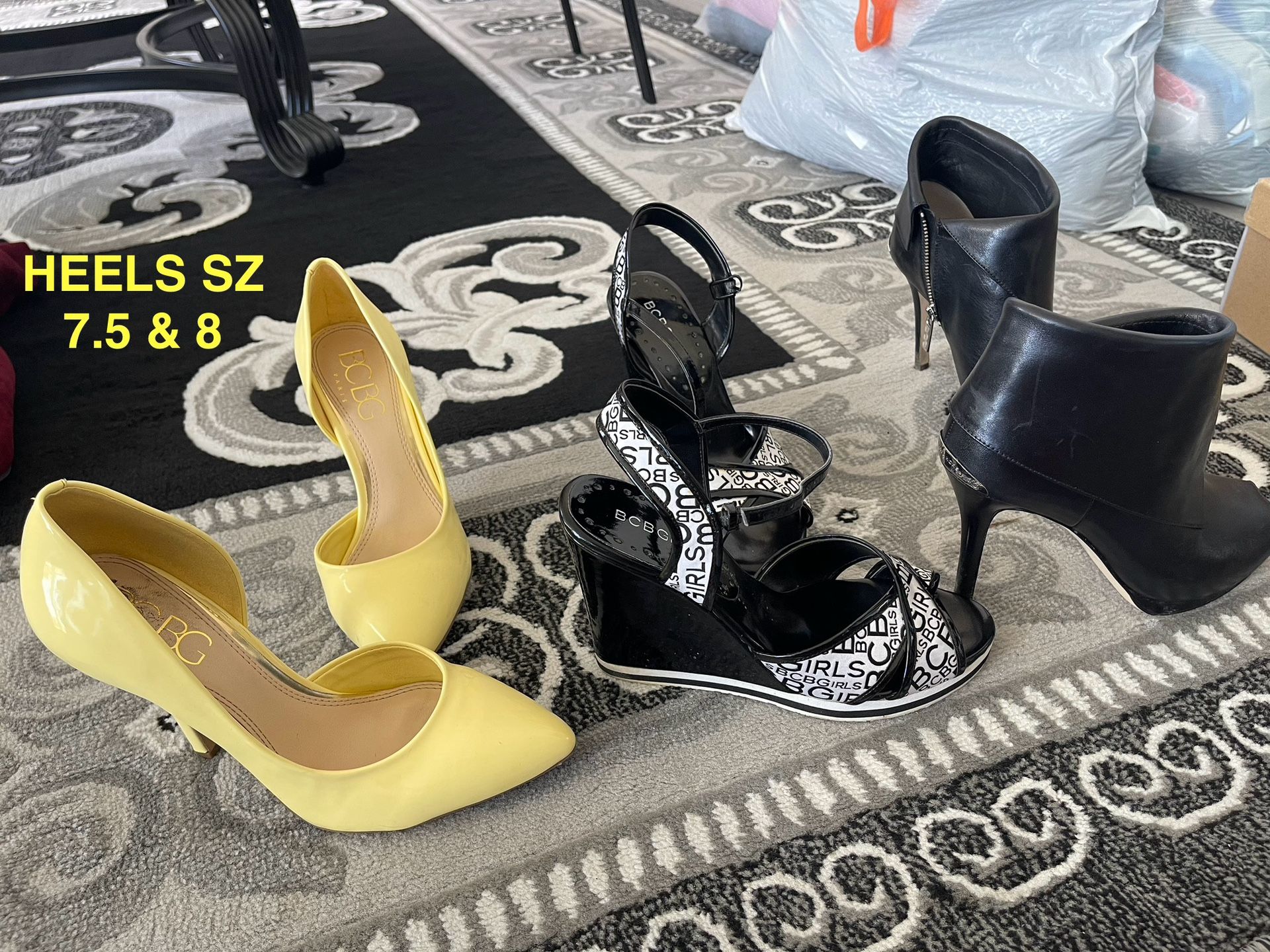 4 Pairs of Women’s Heels Size 7.5 And 8