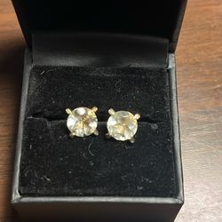 Light Green Tourmaline Studs 