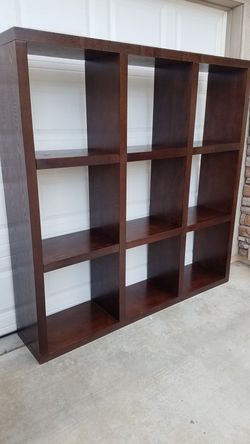 66.5 by 66.5 large heavy shelving unit wood