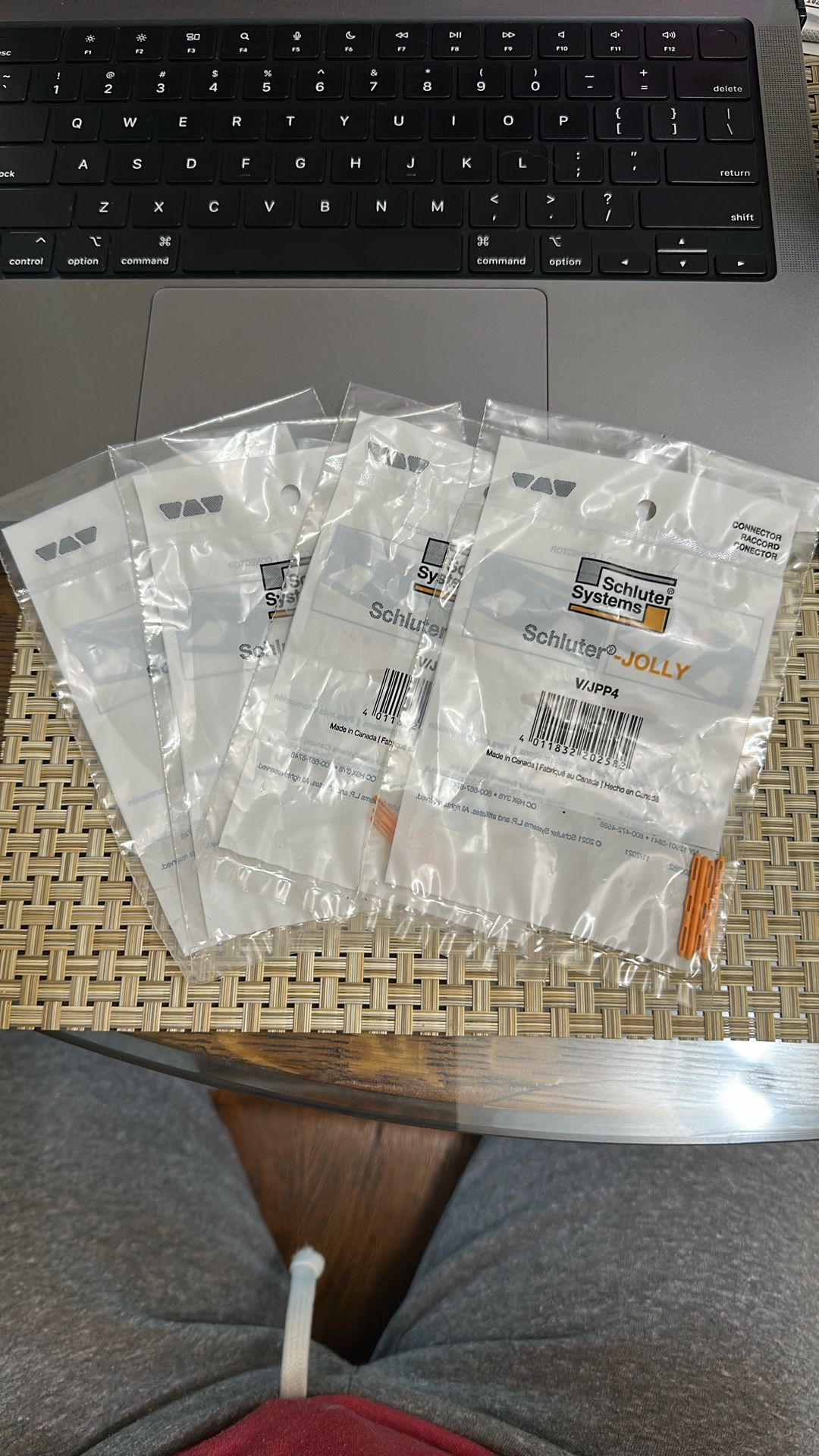 Schluter Jolly 0.063-in W x 1.125-in L Orange PVC Connectors Tile Edge Trim