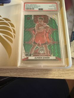 Alperen sengun  PSA 10 Rookie card 2021 green Mosaic
