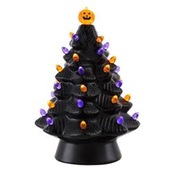 NEW! Mr. Halloween Ceramic Black Tree LED Lights  Summerween