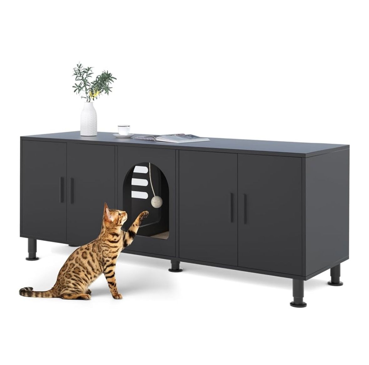 Double Litter Box Enclosure