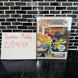 One piece (Marco “the phoenix” ) Autographed Funko Pop