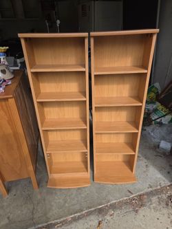 Wood shelves