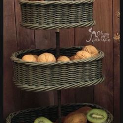 🩷Super Cute, Sturdy,Well made, Hand Woven kitchen Counter Display//Beauty supply Basket(NEW)🩷