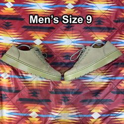 Dr. Martens Dante Shoes Mens Size 9 Green Canvas Lace Up Low Top Sneakers