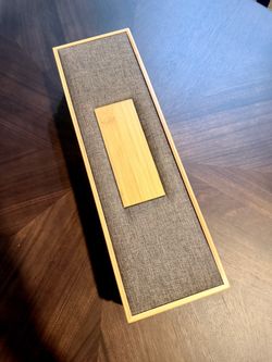 Japanese Bamboo Storage Box Fabric Lined Teacup Jewelry Crystal Display Gift NEW