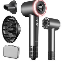 Hair Dryer with Diffuser, Professional High-Speed Blow Dryer, Negative Ionic Hair Dryers for Women, 110,000 RPM Fast Drying, 5 Temps & 3 Speeds, with 