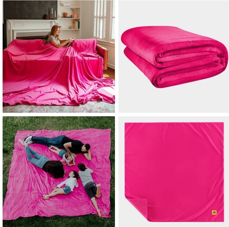 10  X 10 Fuchsia Big Blanket 