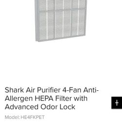 2 Pack - Shark Air Purifier 4-Fan Anti-Allergen HEPA Filter with Advanced Odor Lock

