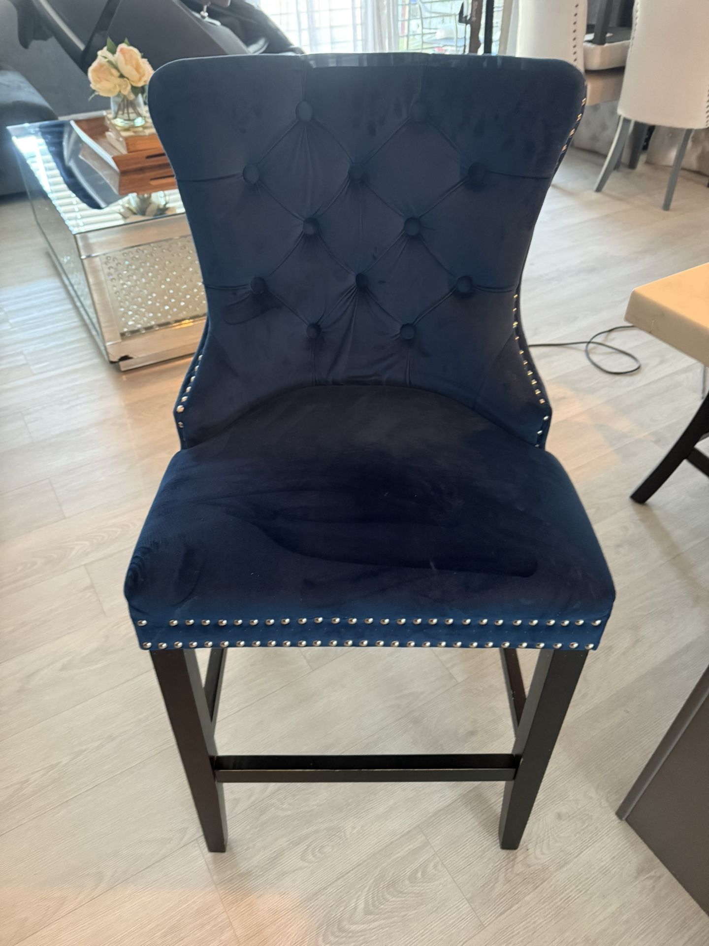 Dark Blue Bar Chairs