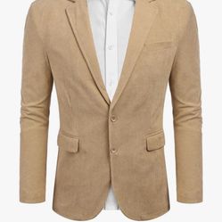 Men’s Corduroy Blazer, Suit Blazer Jacket 