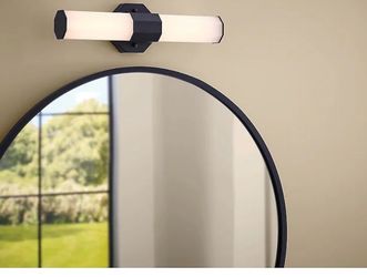 New 18in allen + roth LED Vanity Light Bar Matte Black Bathroom Fixture LMN1302LX-02