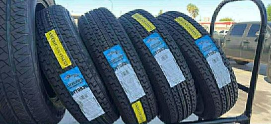 ST 225 75 15 Trailer Tires Set 10 Ply