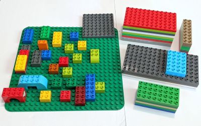 Lot of Lego Building Bricks Base Duplo Plate, etc.