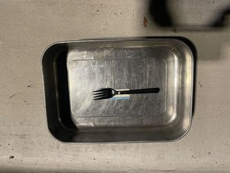 Small Stainless Steel Roasting Pan Bread Pan Brownie Pan Toaster Used 