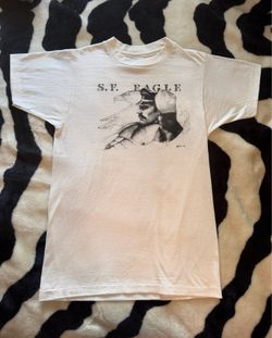 Vintage 1981 S.F. San Francisco Bald Eagle Gay Queer Bar T-Shirt Size Small RARE