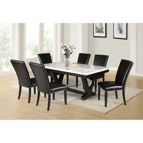 6 BRAND NEW Dining chairs (No table) - Upholstered Ebony