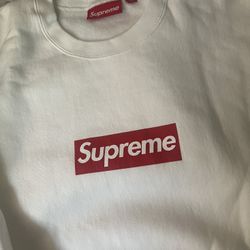 Supreme Washed Crew Neck White
