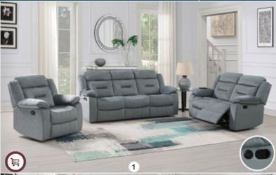 BRAND NEW 3PCS RECLINER SOFA SET $989