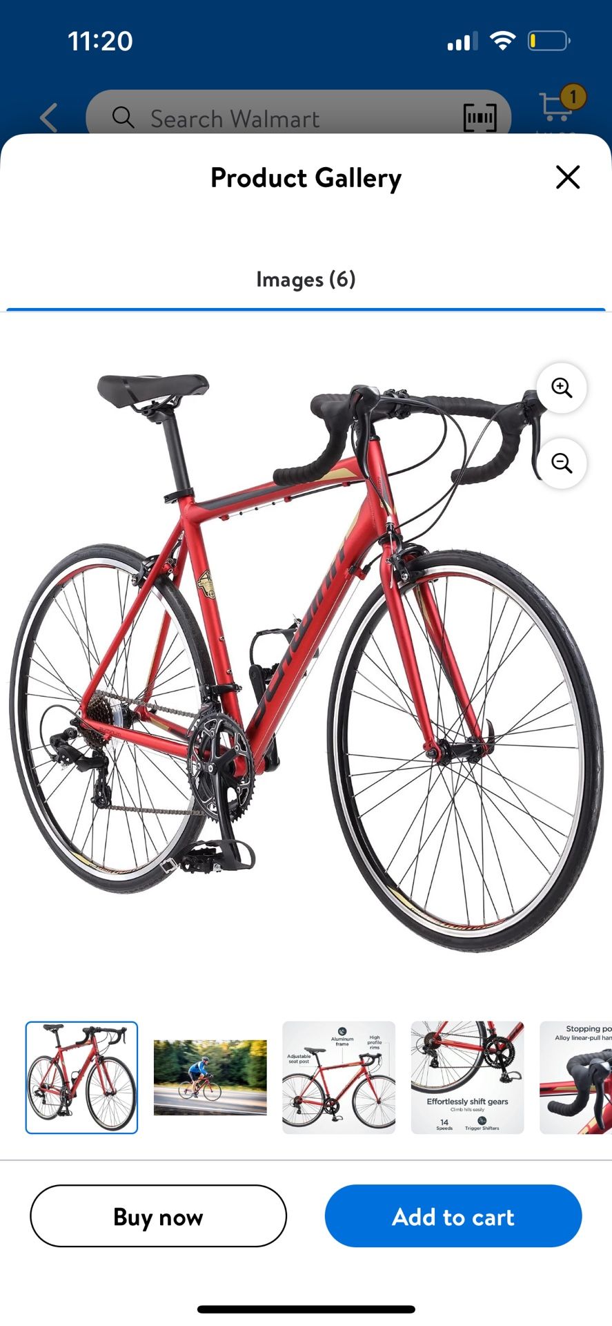 Schwinn Volare 1400 Bicycle 700C, Men's Drop Bar Road, Matte Red