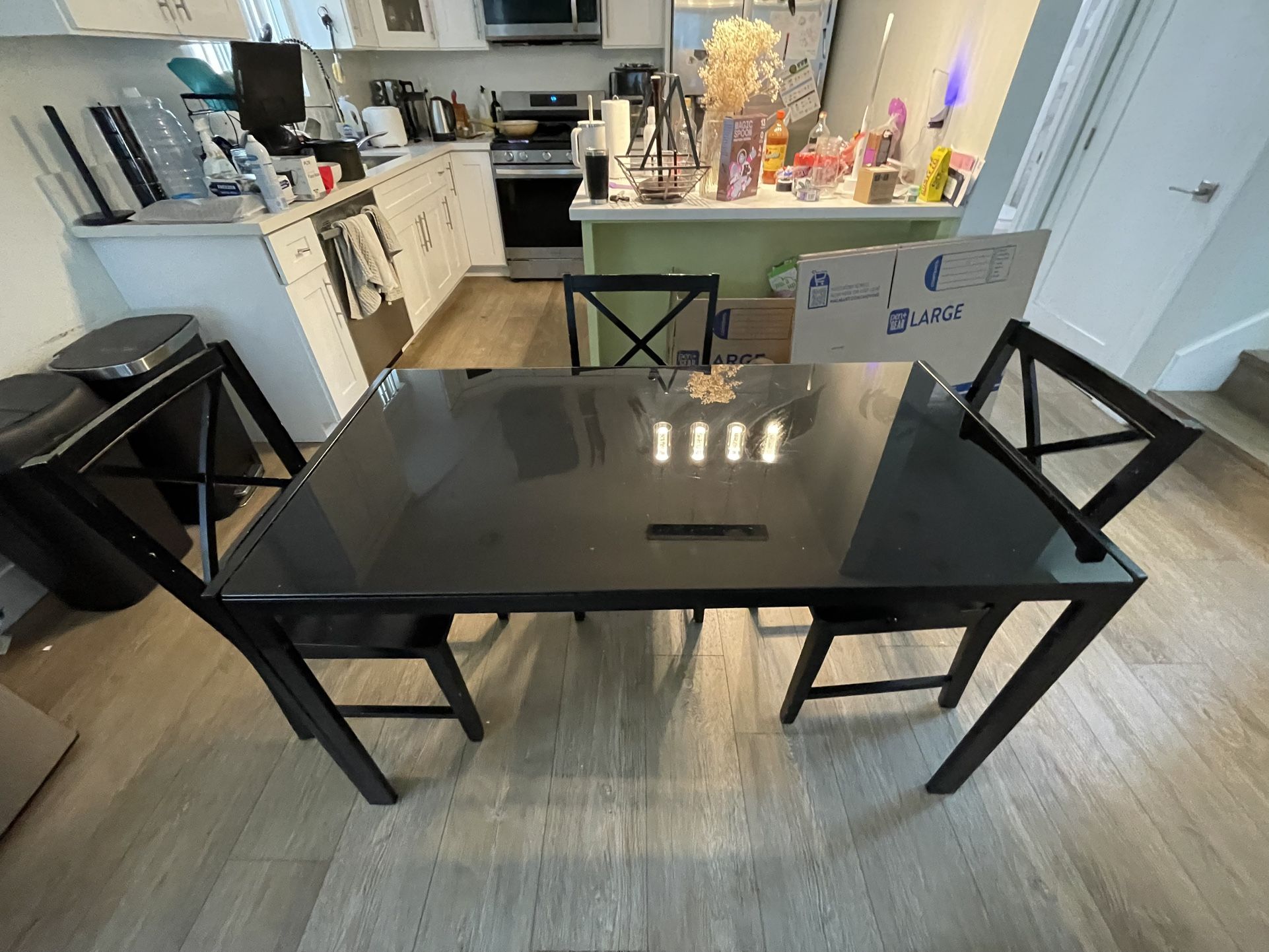 Black Dining Table Set