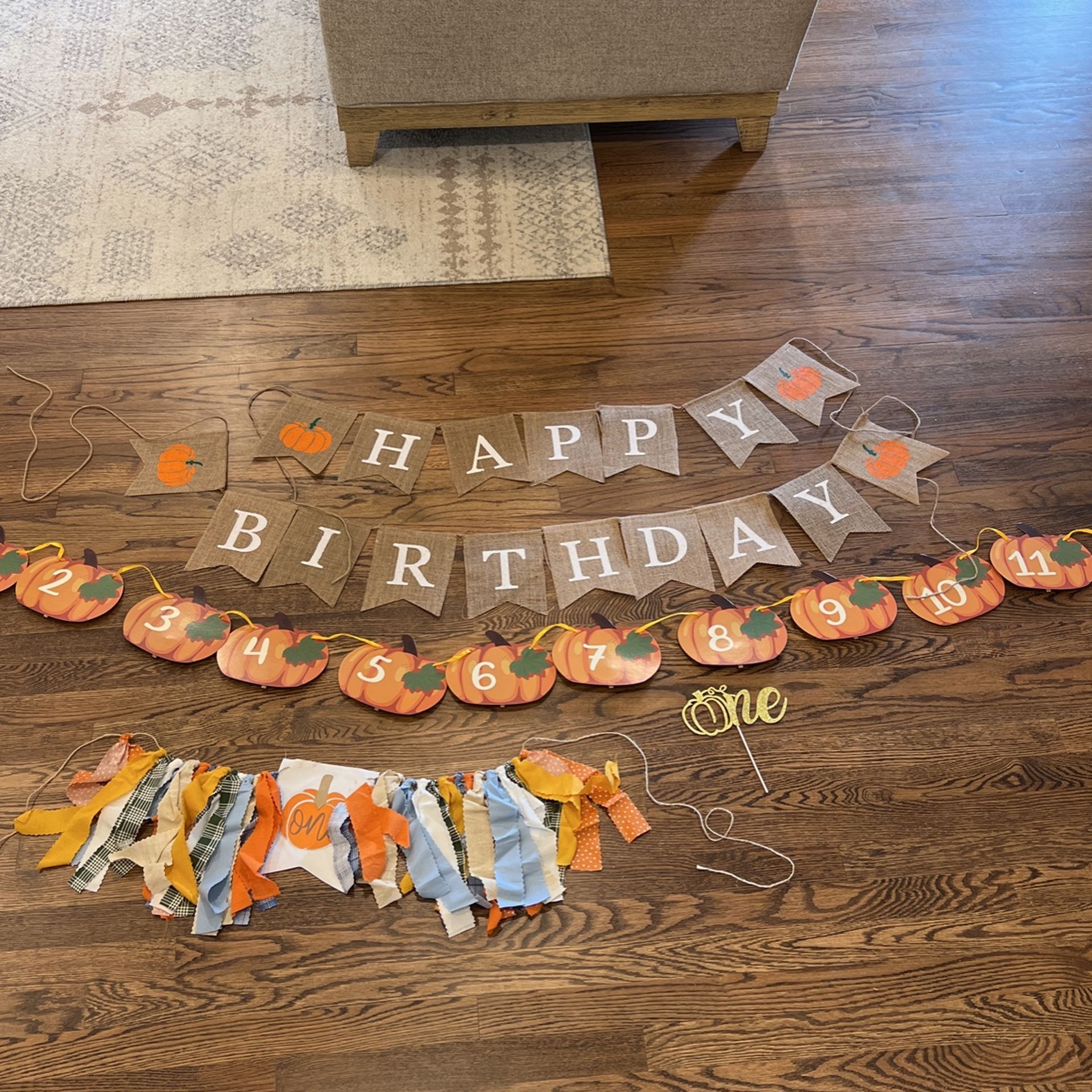 1st Birthday Pumpkin Theme Lot